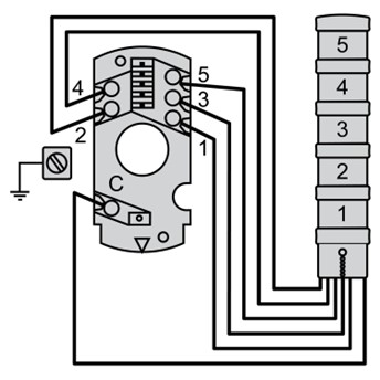 Schemat podłączenia kolumny